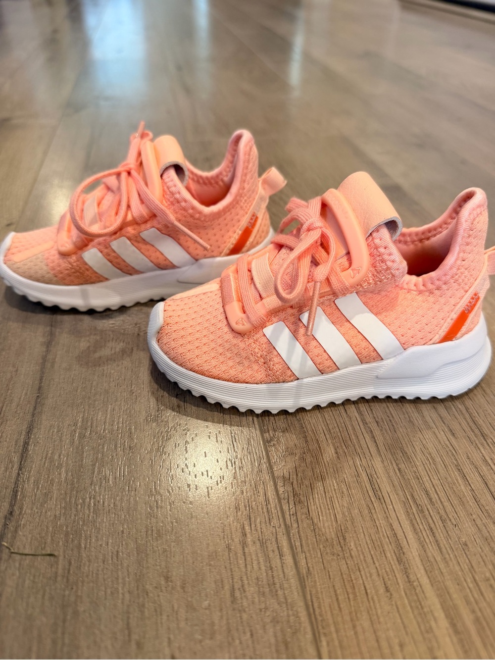 Adidas Kids' Coral Pink Athletic Sneakers size 5.5K toddler girls